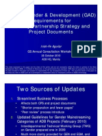 Updated GAD Requirements For Country Partnership Strategy and Project Documents