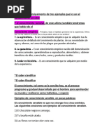 Hablaremos Principalmente de Dos Ejemplos Que Lo Son El Conocimiento Sensible