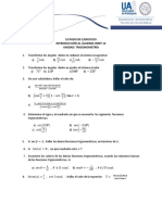 Listado de Ejercicios de Trigonometría