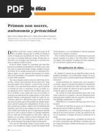 Primum Non Nocere Privacidad y Autonomia