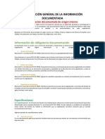 Clasificación General de La Información Documentada