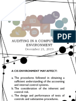 Auditing in A Computerized Environment