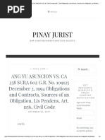 ANG YU ASUNCION VS. CA 238 SCRA 602 G.R. No. 109125 December 2, 1994 Obligations and Contracts, Sources of An Obligation, Lis Pendens, Art. 1156, Civil Code - PINAY JURIST PDF