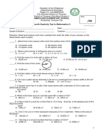 Unified Test in Math 5 4TH Quarter