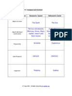 Geocentric and Heliocentric Graphic Organizer-Answer Key 2