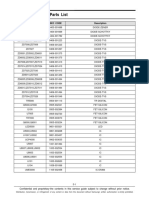 Electrical Part List