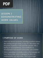 Lesson 3 (1 - 6) Demonstrate Work Values (1pax)