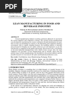 Lean Manufacturing in Food and Beverage Industry PDF