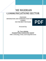 DR Tayo Aduloju - Proposed Nigerian Communications Sector Agenda