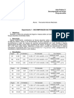 Relatório Da Aula Prática - Decomposição de Forças