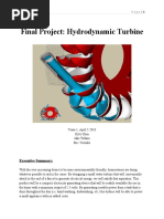 Final Project: Hydrodynamic Turbine: Executive Summary