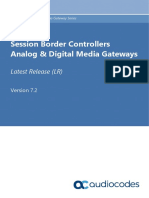 AudioCodes SBC Gateway MSBR Series Release Notes Latest Version Ver.7.2 PDF