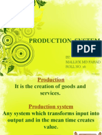 Production System: BY: Mallick MD Fahad Roll No. 16