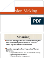 Decision Making: Unit V