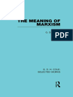 GDH Cole The Meaning of Marxism