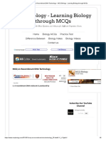 MCQ On Recombinant DNA Technology - MCQ Biology - Learning Biology Through MCQs