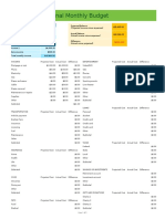 Personal Monthly Budget