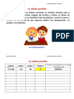 Ejercicios Dislexia La Silaba Perdida PLANTILLA