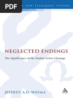 (Library of New Testament Studies) Jeffrey A. D. Weima - Neglected Endings - The Significance of The Pauline Letter Closings-Bloomsbury Academic