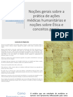 Bioética - Noções Gerais Sobre A Prática de Ações Médicas Humanitárias e Noções Sobre Ética e Conceitos Gerais