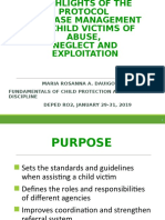 Module 4. Session 1. Activity 3. Protocol For Management of Child Abuse and Exploitation Cases