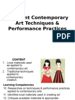 3different Contemporary Art Techniques Performance Practices 1