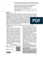 Psychiatric Social Work Intervention With A Person With Severe Depression Based On Cognitive Behavioural Case Work Approach: A Case Study