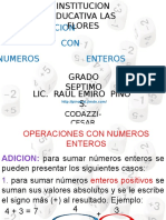 Adicion de Numeros Enteros