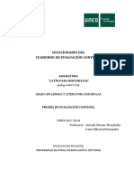 Solucionario Cuaderno de Evaluación 17-18 Latín para Hispanistas PDF