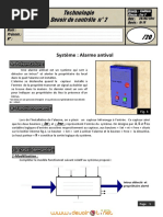 Devoir de Contrôle N°2 - Technologie Alarme - 2ème Sciences (2011-2012) MR Amjed Saddem