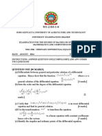 Sma 2304 Ordinary Differential Equations 1