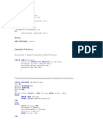 Procedimientos Almacenados