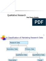 Qualitative Research: Prof Timira Shukla