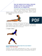Ejercicios Diarios para Crecer A Los 15 A 20