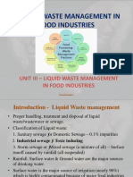 Liquid Waste Management in Food Industries