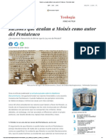 Razones Que Avalan A Moisés Como Autor Del Pentateuco - Protestante Digital