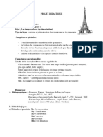 PROJET VIII Systematisation Verbes