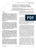 Pattern of Alcohol Consumption Among Government Employees in Thimphu, Bhutan