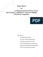 Standardization of Measurement Protocol For Overall Heat Transfer Co-Efficient (U-Value) For Building Materials & Components