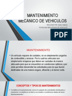 MANTENIMIENTO MECANICO DE VeHICULOS