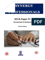 F1 - ACCA Lecture Notes