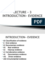 Introduction - Evidence