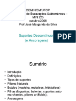 Escavações Subterrâneas - Suportes Descontínuos