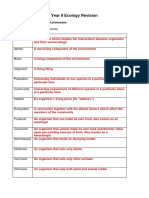 Year 9 Ecology Revision Solutions