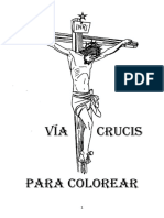 VIA CRUCIS para Colorear A4