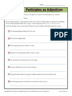 Verbals Participles As Adjectives PDF