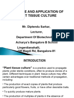 Principle and Application of Plant Tissue Culture