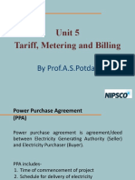 Tariff, Metering and Billing