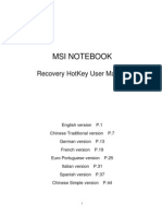 Recovery - Hotkey MSI Wind U100