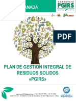 Plan de Gestión Integral de Residuos Sólidos PDF